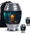 Flaming Candle Urns For Loved Ones - Magical Cremation Ashes Large Urn