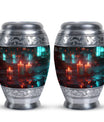 Neon Rainfall Memorial Urn - Candle Themed Cremation Urn For Ashes