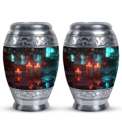 Personalized Candle Cremation Urn for Human Ashes - 10-inch, 200 cu in - Yatskia