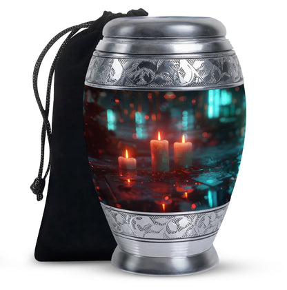 Personalized Candle Cremation Urn for Human Ashes - 10-inch, 200 cu in - Yatskia