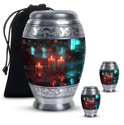 Personalized Candle Cremation Urn for Human Ashes - 10-inch, 200 cu in - Yatskia