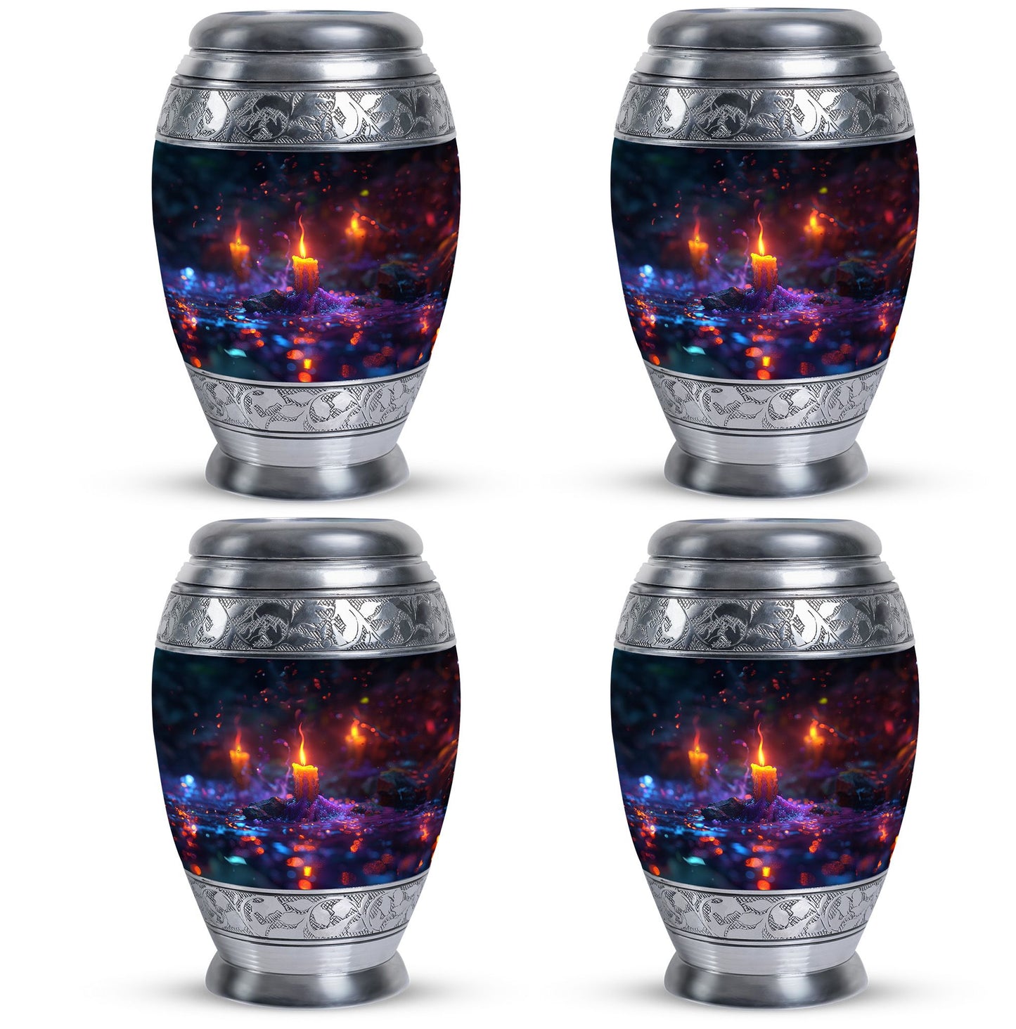 Personalized Candle Memorial Urn for Human Ashes - 10-inch, 200 cu in - Yatskia