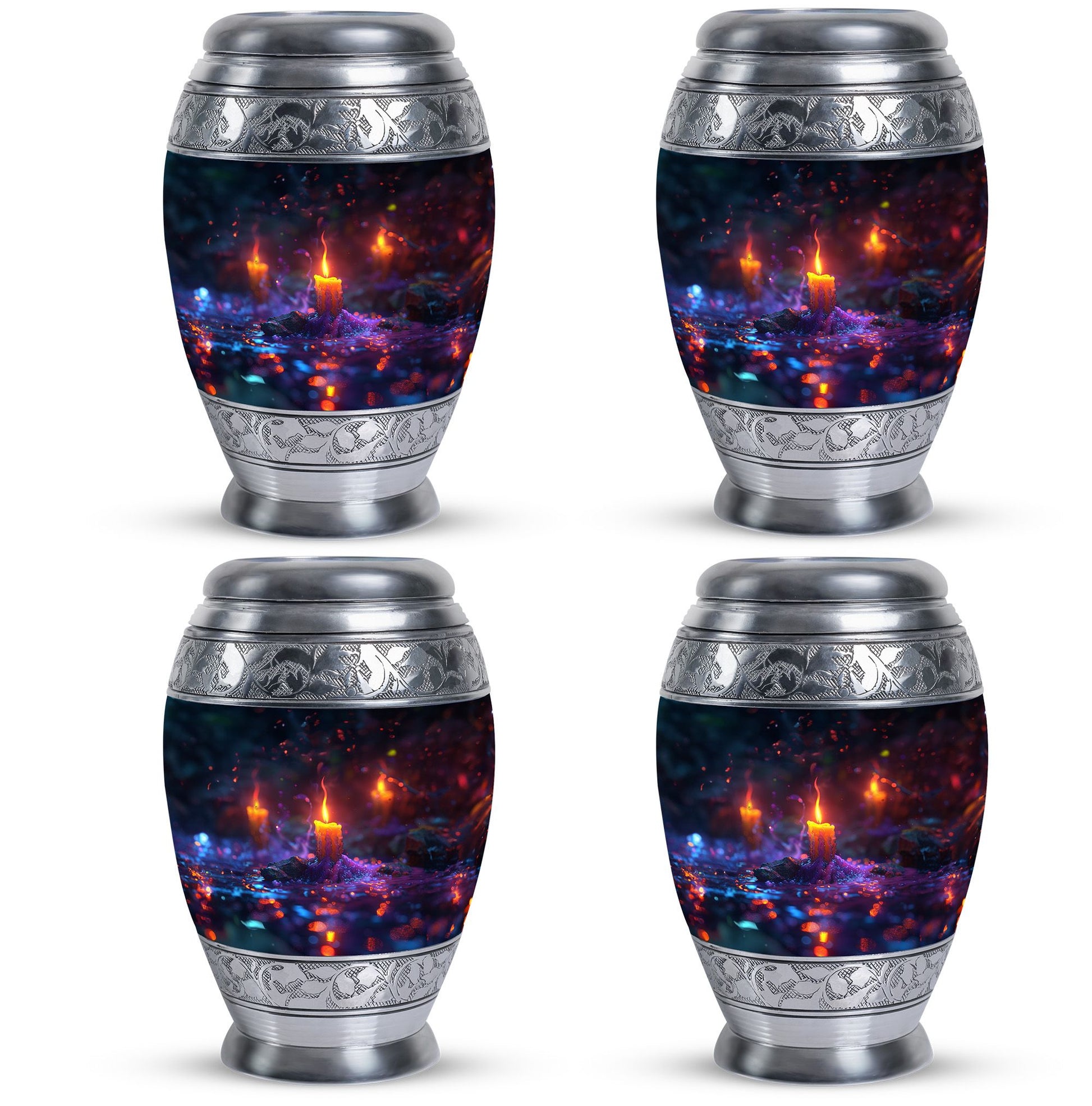 Mystically Glowing Candle Urns - Large Memorial Urns For Ashes