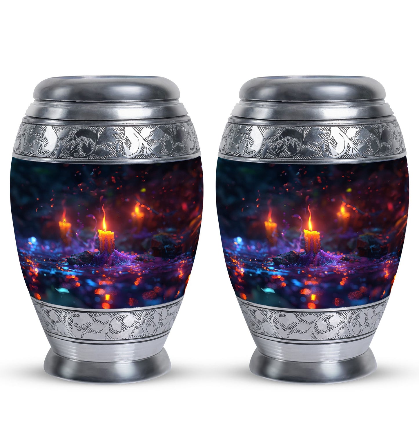 Personalized Candle Memorial Urn for Human Ashes - 10-inch, 200 cu in - Yatskia