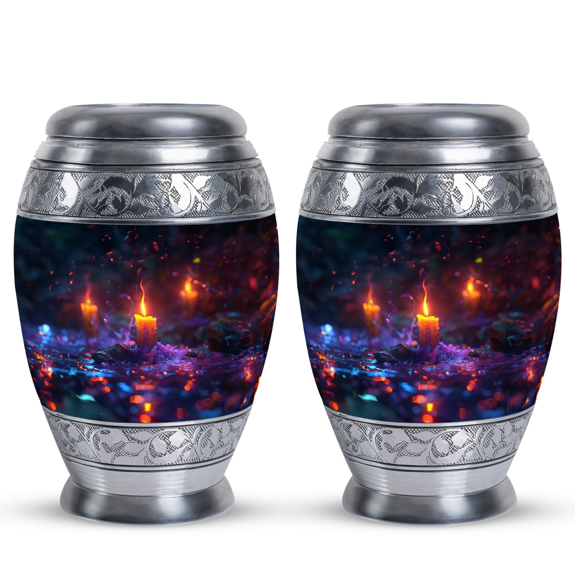 Mystically Glowing Candle Urns - Large Memorial Urns For Ashes