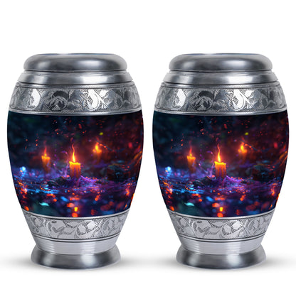 Personalized Candle Memorial Urn for Human Ashes - 10-inch, 200 cu in - Yatskia