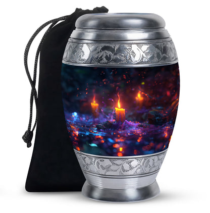 Personalized Candle Memorial Urn for Human Ashes - 10-inch, 200 cu in - Yatskia