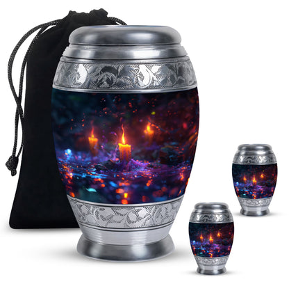 Personalized Candle Memorial Urn for Human Ashes - 10-inch, 200 cu in - Yatskia