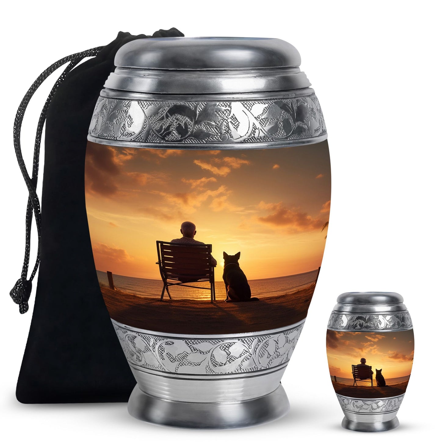 Personalized Pet Cremation Urn for Pet Ashes - 10-inch, 200 cu in - Yatskia