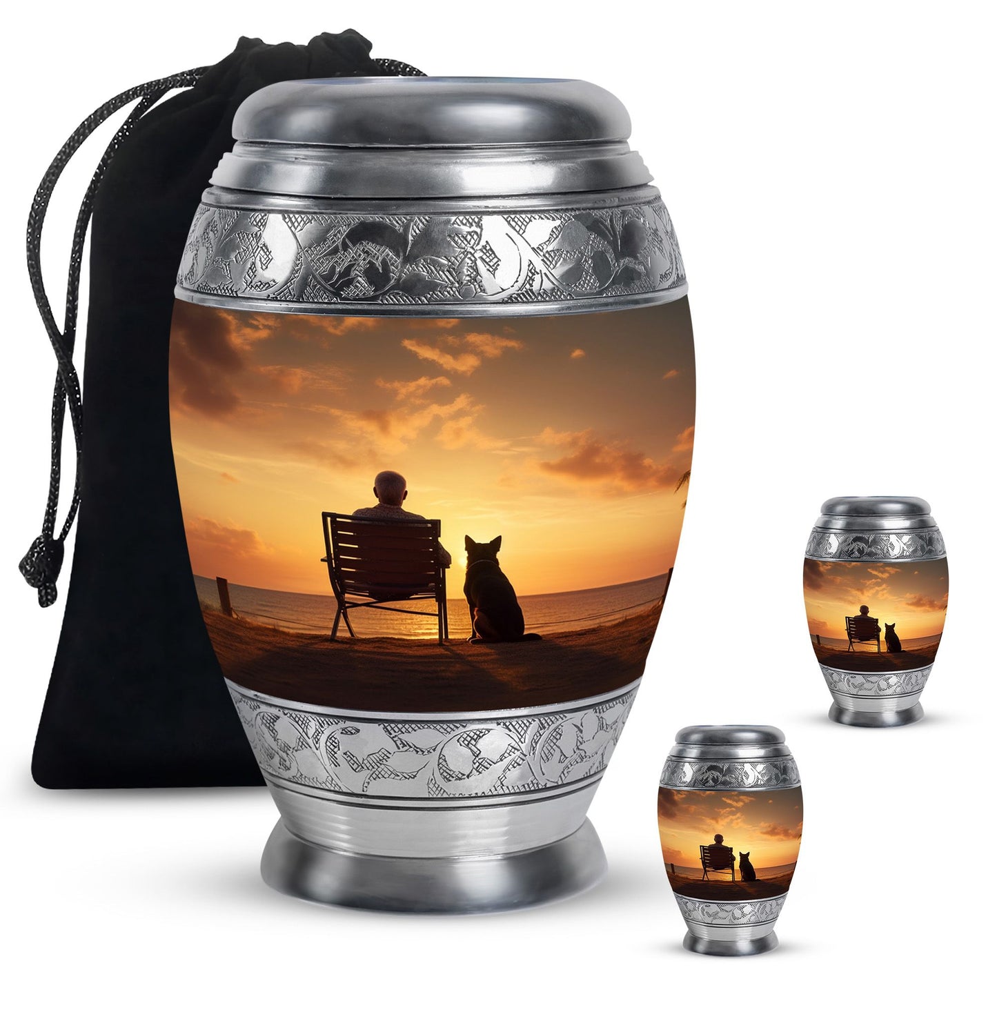 Personalized Pet Cremation Urn for Pet Ashes - 10-inch, 200 cu in - Yatskia