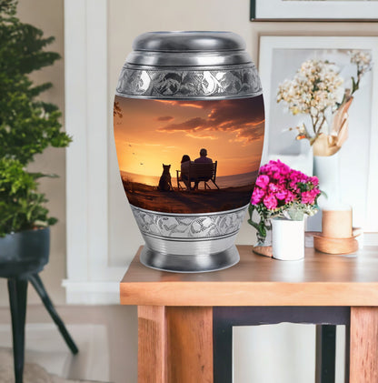 Personalized Pet Keepsake Urn for Pet Ashes - 10-inch, 200 cu in - Yatskia
