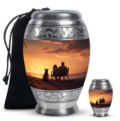 Personalized Pet Keepsake Urn for Pet Ashes - 10-inch, 200 cu in - Yatskia