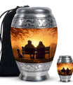Old Couple On A Bench - Couple Urn For Memorial Ashes Cremation