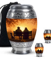 Old Couple On A Bench - Couple Urn For Memorial Ashes Cremation