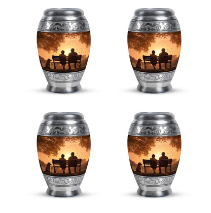Personalized Couple Cremation Urn for Human Ashes - 10-inch, 200 cu in - Yatskia