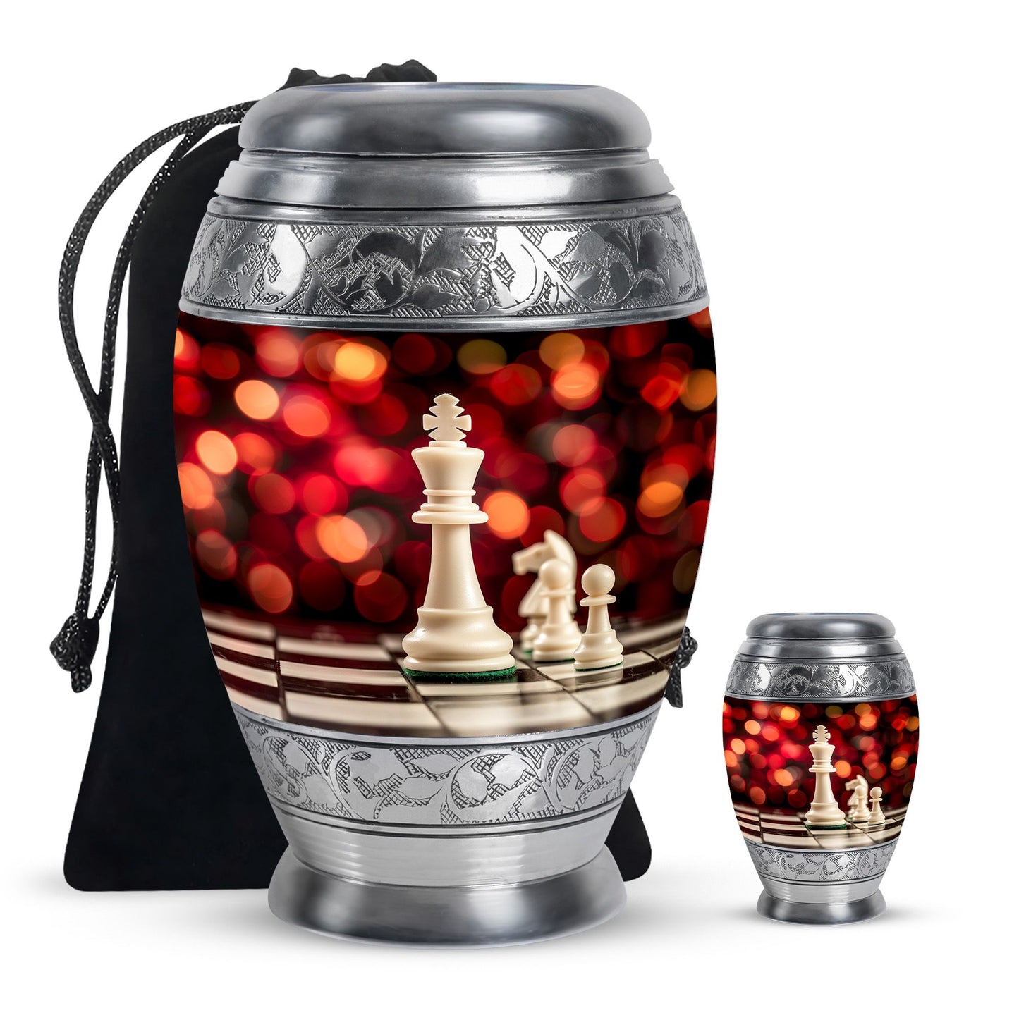 White Personalized Bird Cremation Urn for Human Ashes - 10-inch, 200 cu in - Yatskia