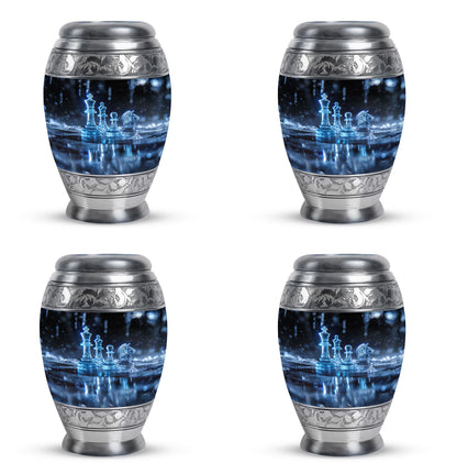 Personalized Chess Cremation Urn for Human Ashes - 10-inch, 200 cu in - Yatskia