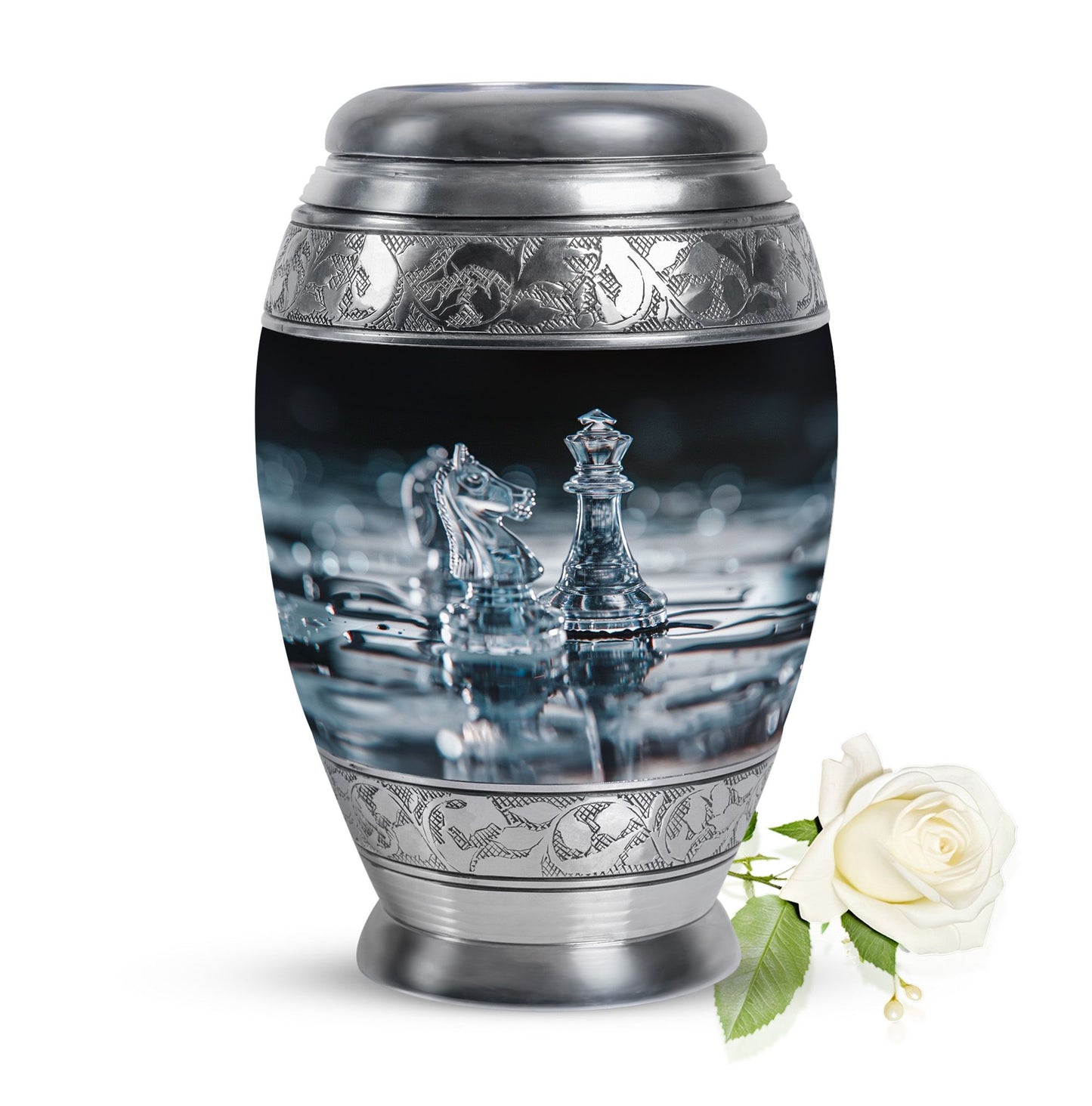 Personalized Chess Keepsake Urn for Human Ashes - 3-inch, 200 cu in - Yatskia