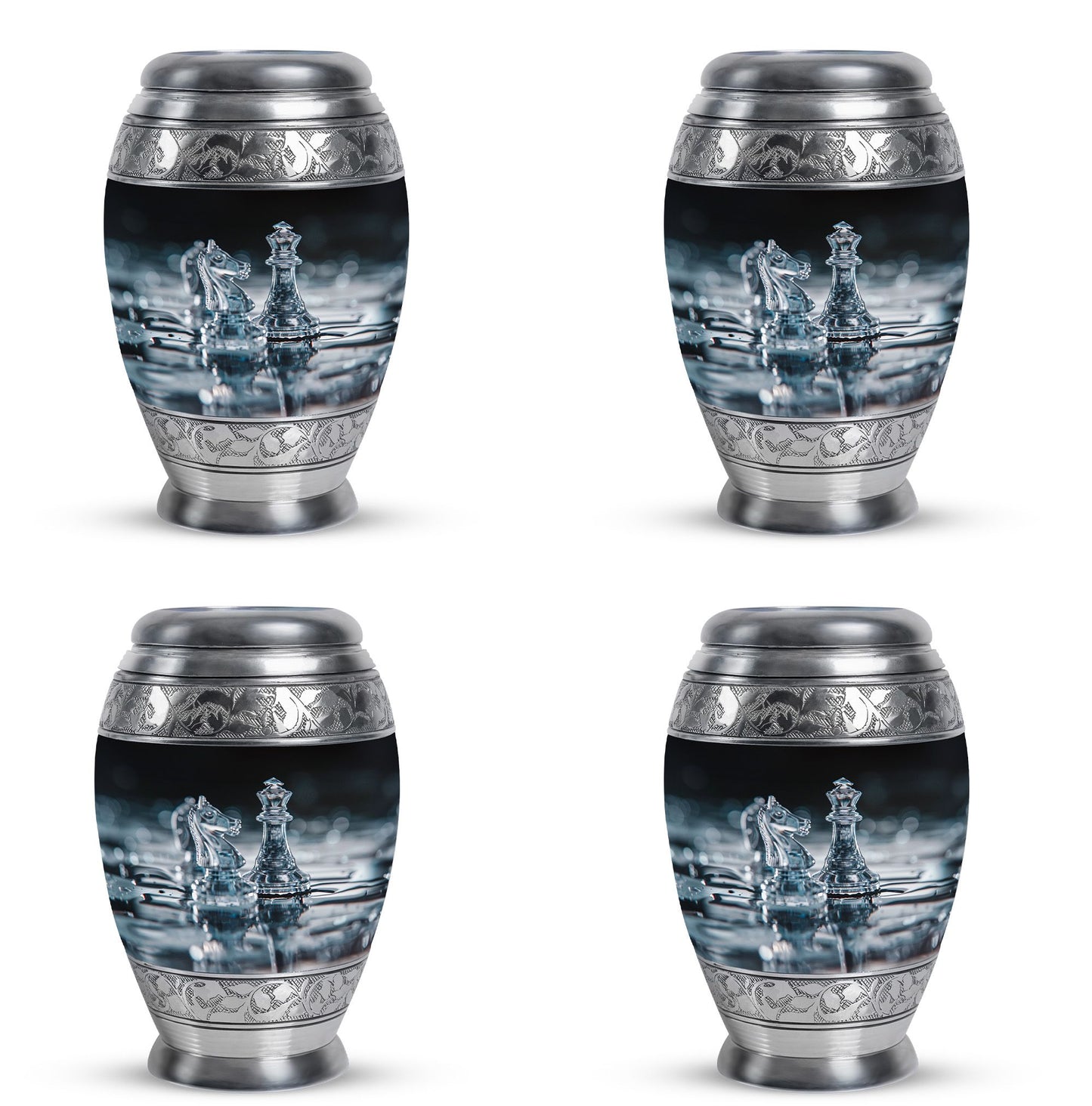 Personalized Chess Keepsake Urn for Human Ashes - 3-inch, 200 cu in - Yatskia