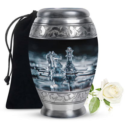 Personalized Chess Keepsake Urn for Human Ashes - 3-inch, 200 cu in - Yatskia