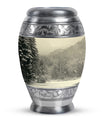 Snowflakes Urn For Ashes Female Memorial, Funeral Shape Urn