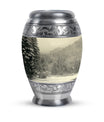 Snowflakes Urn For Ashes Female Memorial, Funeral Shape Urn