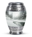 Snowflakes Urn For Ashes Memorial, Funeral Cremation Urn For Ashes