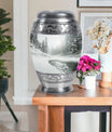 Snowflakes Urn For Ashes Memorial, Funeral Cremation Urn For Ashes
