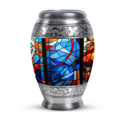 Glass Stained Glass Keepsake Urn for Human Ashes - 3-inch, 200 cu in - Yatskia