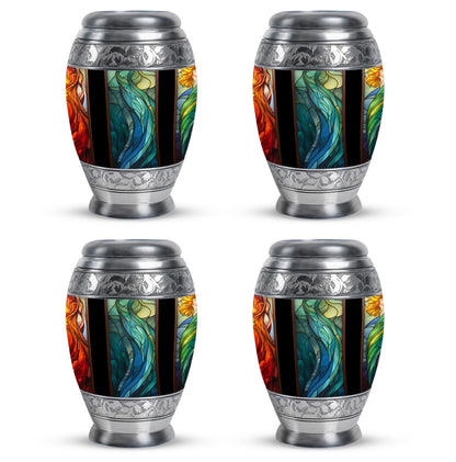 Glass Stained Glass Memorial Urn for Human Ashes - 10-inch, 200 cu in - Yatskia