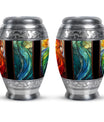 Stained Glass Urn For Ashes Memorial, Funeral Shape Urn