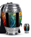 Stained Glass Urn For Ashes Memorial, Funeral Shape Urn