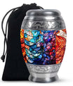 Stained Glass Urn For Ashes Memorial, Funeral Cremation Urn For Ashes