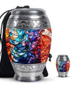 Stained Glass Urn For Ashes Memorial, Funeral Cremation Urn For Ashes