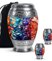 Stained Glass Urn For Ashes Memorial, Funeral Cremation Urn For Ashes