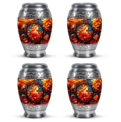 Glass Stained Glass Memorial Urn for Human Ashes - 10-inch, 200 cu in - Yatskia