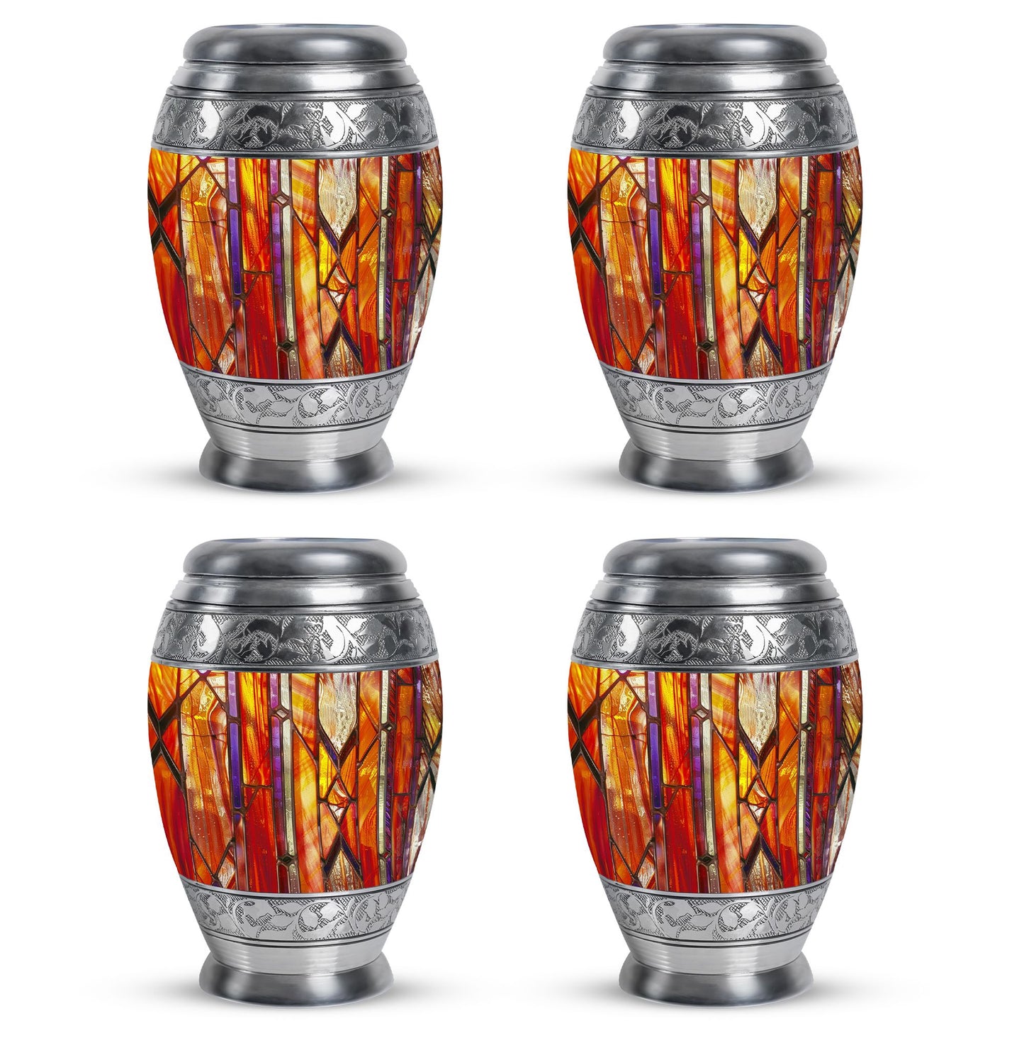 Stained Glass Ashes Keepsake Memorial, Funeral Cremation Urn