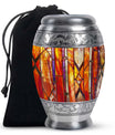 Stained Glass Ashes Keepsake Memorial, Funeral Cremation Urn