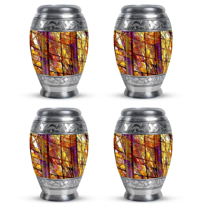 Glass Stained Glass Cremation Urn for Human Ashes - 10-inch, 200 cu in - Yatskia