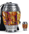 Stained Glass Cremation Urns Memorial, Funeral Shape Urn