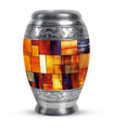 Stained Glass Cool Urn Ashes Memorial, Funeral Cremation Urn For Ashes
