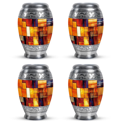 Glass Stained Glass Cremation Urn for Human Ashes - 10-inch, 200 cu in - Yatskia