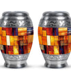 Stained Glass Cool Urn Ashes Memorial, Funeral Cremation Urn For Ashes