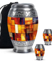 Stained Glass Cool Urn Ashes Memorial, Funeral Cremation Urn For Ashes