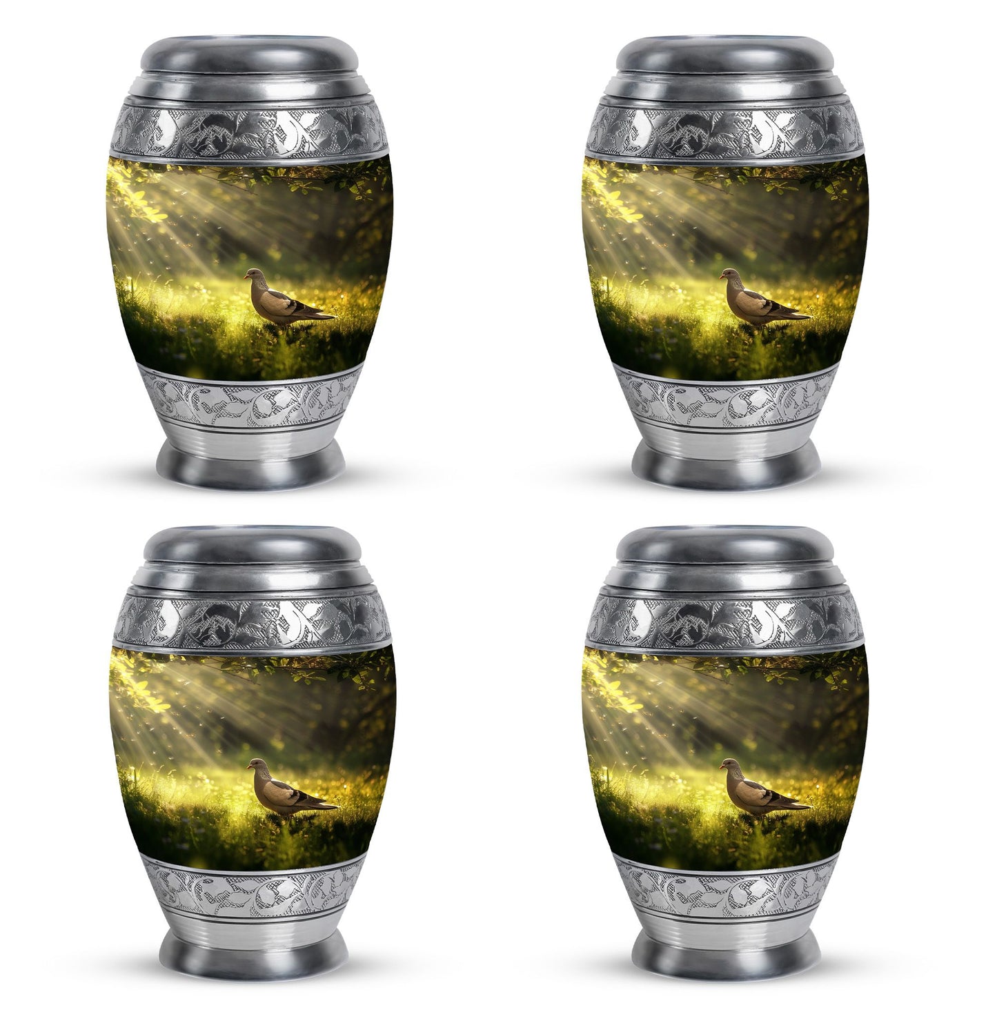 Personalized Dove Cremation Urn for Human Ashes - 3-inch, 200 cu in - Yatskia