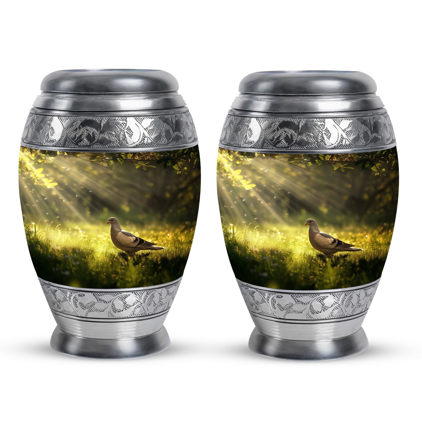 Personalized Dove Cremation Urn for Human Ashes - 3-inch, 200 cu in - Yatskia