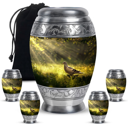Personalized Dove Cremation Urn for Human Ashes - 3-inch, 200 cu in - Yatskia
