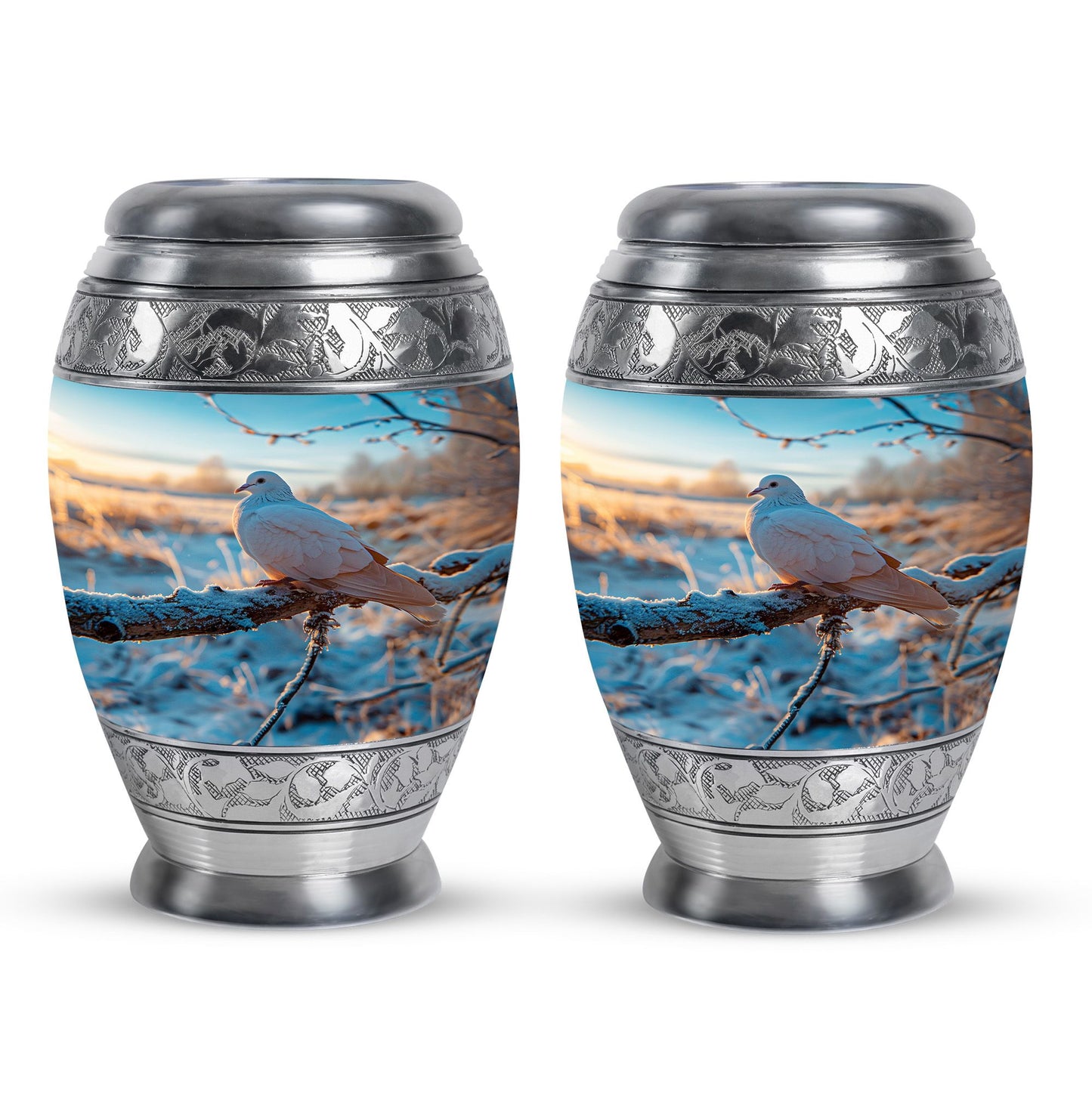 Personalized Bird Memorial Urn for Human Ashes - 10-inch, 200 cu in - Yatskia