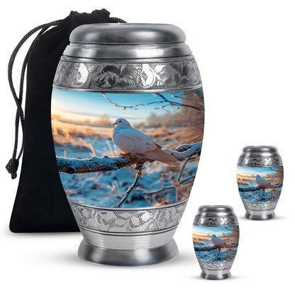 Personalized Bird Memorial Urn for Human Ashes - 10-inch, 200 cu in - Yatskia