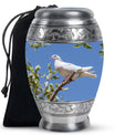 White Dove Ashes keepsake Urn For Mom - Large Memorial Urns For Women